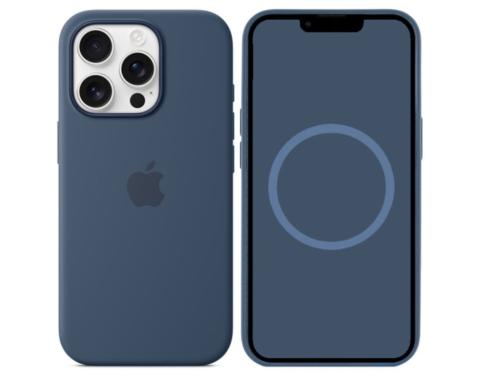 Чехол-силикон оригинал Full Soft Matte with MagSafe and Animation iPhone 16 Pro, Denim