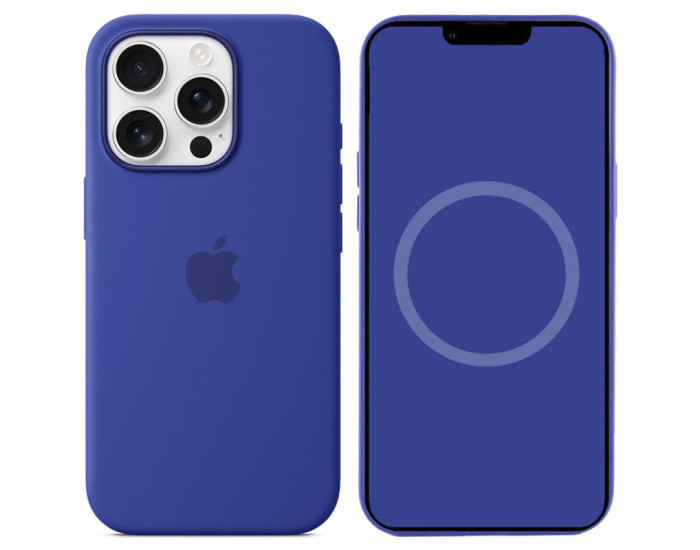 Чехол-силикон оригинал Silicone Case with Magsafe and Animation iPhone 16 Pro Utramarin