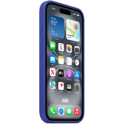 Чехол-силикон оригинал Silicone Case with Magsafe and Animation iPhone 16 Pro Utramarin