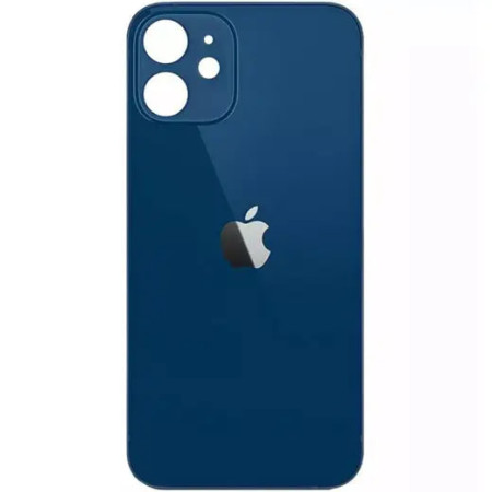 Задняя панель корпуса для iPhone 12, синяя (Big Hole) (Класс B)