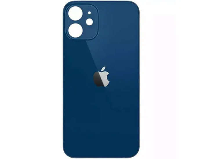 Задняя панель корпуса для iPhone 12, синяя (Big Hole)