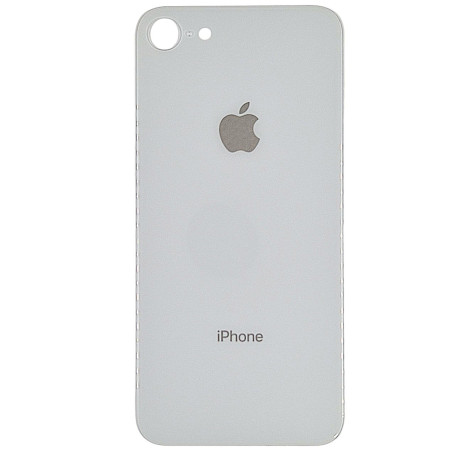 Задняя панель корпуса для iPhone 8, белая (Big Hole) (Класс C)