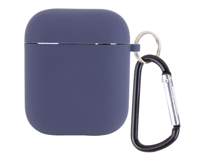 Чехол для AirPods Full Soft Matte Microfiber, Dark Blue