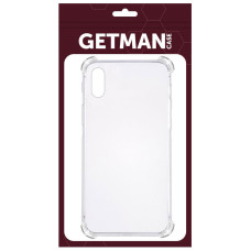 Чехол-силикон Getman Ease logo усиленные углы iPhone Xs Max, Прозрачный