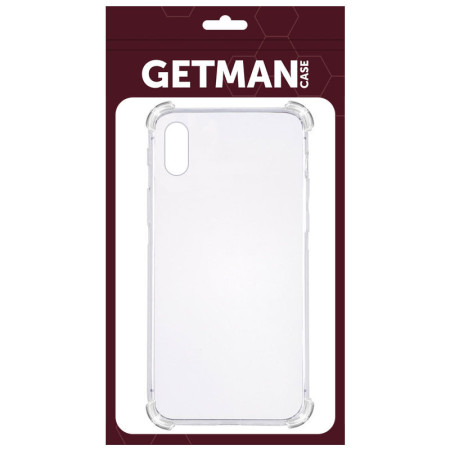 Чехол-силикон Getman Ease logo усиленные углы iPhone Xs Max, Прозрачный