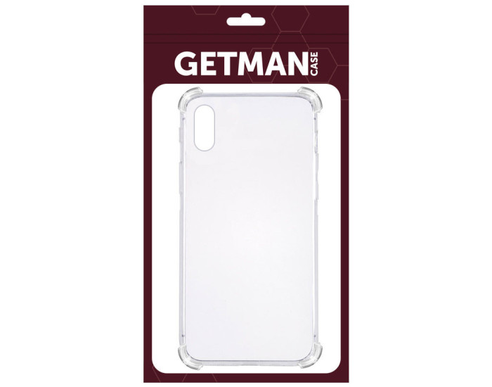 Чехол-силикон Getman Ease logo усиленные углы iPhone Xs Max, Прозрачный