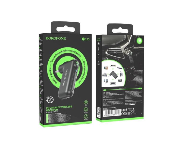 Автомобільний FM-Модулятор Borofone BC35 AUX Wireless MP3 (CCF40-01) чорний