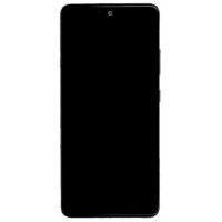 Дисплей з сенсорним екраном (модуль) Samsung A515 A51 2019, чорний з рамкою, з вузьким обідком, OLED