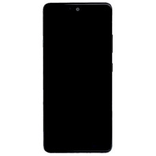 Дисплей з сенсорним екраном (модуль) Samsung A515 A51 2019, чорний з рамкою, з вузьким обідком, OLED