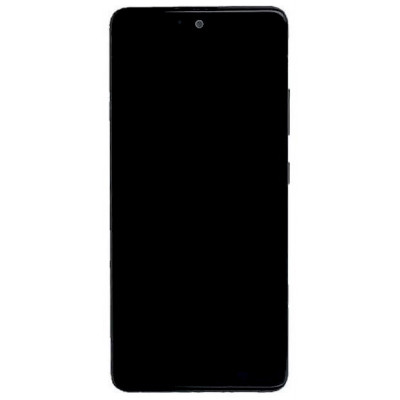 Дисплей з сенсорним екраном (модуль) Samsung A515 A51 2019, чорний з рамкою, з вузьким обідком, OLED