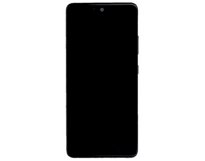 Дисплей з сенсорним екраном (модуль) Samsung A515 A51 2019, чорний з рамкою, з вузьким обідком, OLED