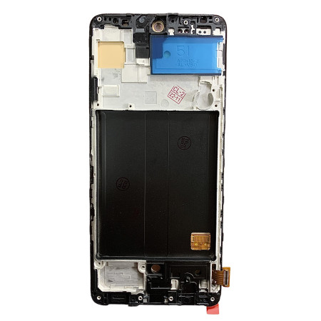 Дисплей с сенсорным экраном (модуль) Samsung A515 A51 2019, черный с рамкой, с узким ободком, OLED (Класс А)