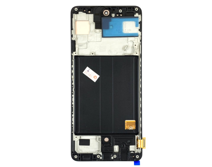 Дисплей с сенсорным экраном (модуль) Samsung A515 A51 2019, черный с рамкой, с широким ободком, OLED