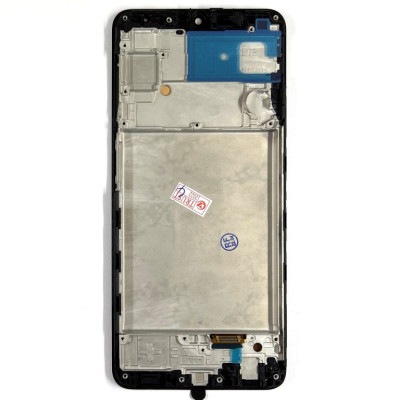 Дисплей з сенсорним екраном (модуль) Samsung A225 A22 4G, чорний з рамкою з вузьким обідком, OLED