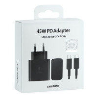 Сетевое зарядное устройство Samsung (EP-TA845XBEGCN) 45W с кабелем Type-C to Type-C Черный (Класс B)