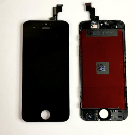 Дисплей с сенсорным экраном (модуль) iPhone 5S iPhone SE, черный (Класс C)