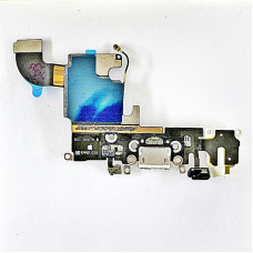 Шлейф для iPhone 6S, коннектора наушников, коннектора зарядки, с микрофоном, белый