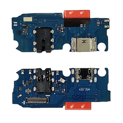 Шлейф для Samsung A022F, Galaxy A02, конектора зарядки, конектора гарнітури з мікрофоном, High Copy