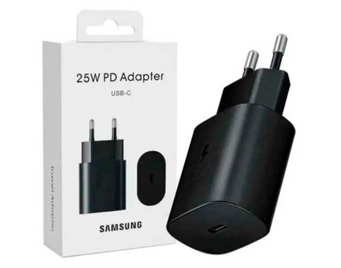 Мережеве зарядний пристрій Samsung 25W Type-C (EP-TA800XBEGCN) чорний, (100% оригінал)