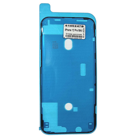 Стикер дисплея (двухсторонний скотч) Apple iPhone 12 Pro max, черный (Класс B)