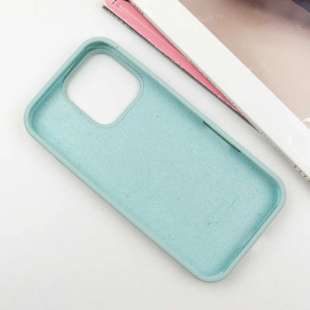Чехол-силикон оригинал Full Soft Matte iPhone 15 Pro azure (Класс B)