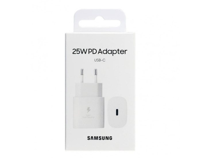 Мережеве зарядний пристрій Samsung 25W Type-C (EP-TA800XBEGCN) Білий
