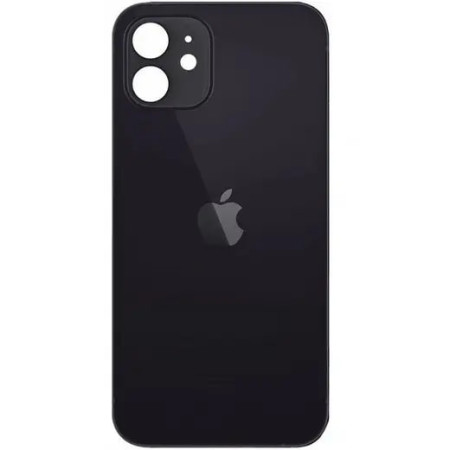 Задняя панель корпуса для iPhone 12, черная, (Big Hole) оригинал (Класс C)