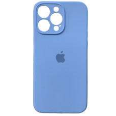 Чехол-силикон оригинал Full Camera Soft Matte iPhone 15 Pro Light Blue (Класс B)