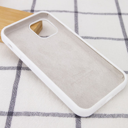 Чехол-силикон оригинал Full Soft Matte iPhone 15 Pro white (Класс C)