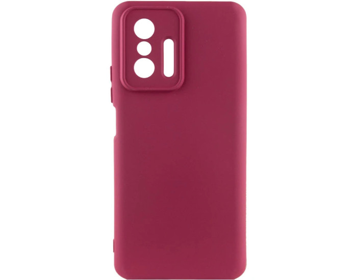 Чохол-силікон Cover Lakshmi Full Camera Xiaomi 11T / 11T Pro (Бордовий / Marsala)