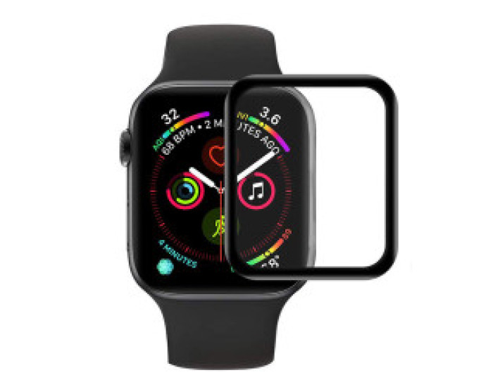 Защитное стекло Apple Watch 40mm 10D PET+ PMMA Black