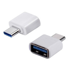 Переходник OTG USB to Type-C, White