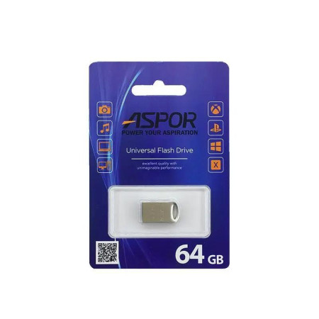 Флешка USB 3,0 Aspor 64GB AR105 Silver