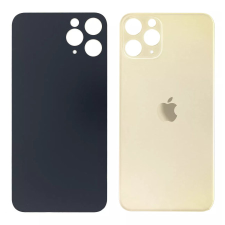 Задняя панель корпуса для iPhone 11 Pro Max, Gold, (Big Hole) оригинал (Класс А)