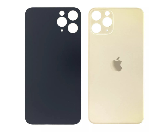 Задняя панель корпуса для iPhone 11 Pro Max, Gold, (Big Hole) оригинал