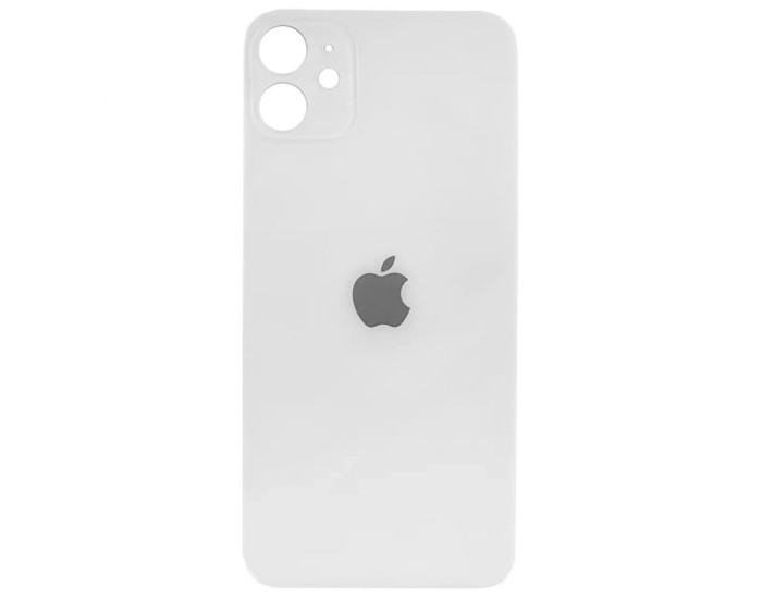 Задня панель корпуси для iPhone 11, White (Big Hole) оригінал