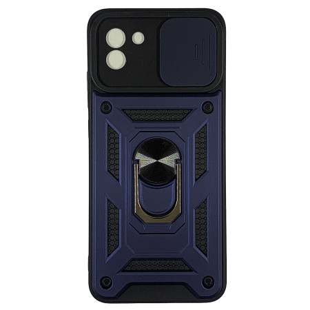 Чехол-Ударопрочный Camshield Serge Ring Samsung Galaxy A03 / A035, Синий (Класс B)