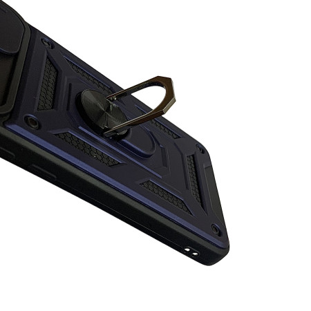 Чехол-Ударопрочный Camshield Serge Ring Samsung Galaxy A03 / A035, Синий (Класс B)