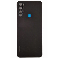 Задняя крышка для Xiaomi Redmi Note 8T, черная со стеклом камеры (Класс А)