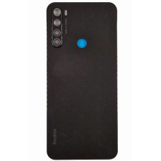 Задняя крышка для Xiaomi Redmi Note 8T, черная со стеклом камеры (Класс А)
