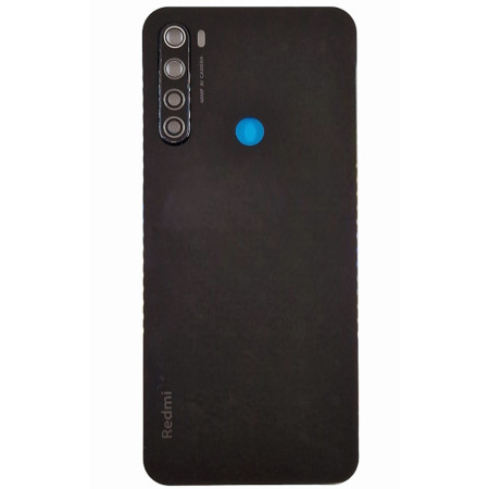 Задняя крышка для Xiaomi Redmi Note 8T, черная со стеклом камеры (Класс А)