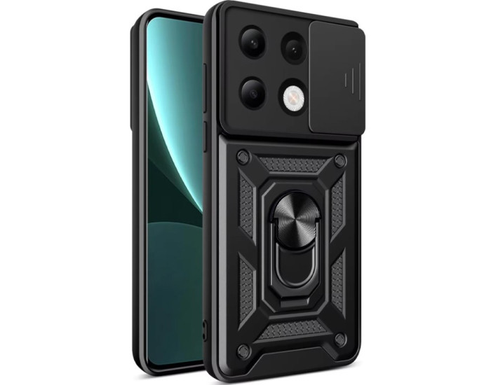 Чохол-Ударостійкий Camshield Serge Ring Xiaomi Note 13 4G, Black