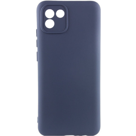 Чехол-силикон Silicone Cover Lakshmi Full Camera Samsung A03/A035 (Синий / Midnight Blue) (Класс B)