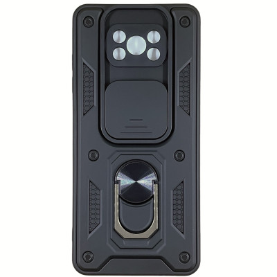 Чехол-Ударопрочный Camshield Serge Ring Xiaomi Poco X3 / X3 Pro, Черный (Класс B)
