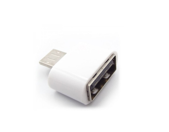 Переходник OTG USB to Micro USB, белый