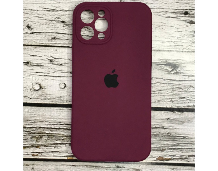 Чехол-силикон оригинал Full Camera Soft Matte iPhone 12 Pro Marsala