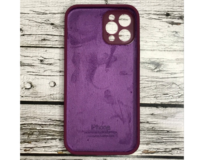 Чехол-силикон оригинал Full Camera Soft Matte iPhone 12 Pro Marsala