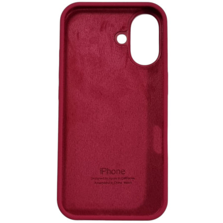 Чехол-силикон оригинал Full Soft Matte iPhone 16 (Красный / Rose Red) (Класс B)