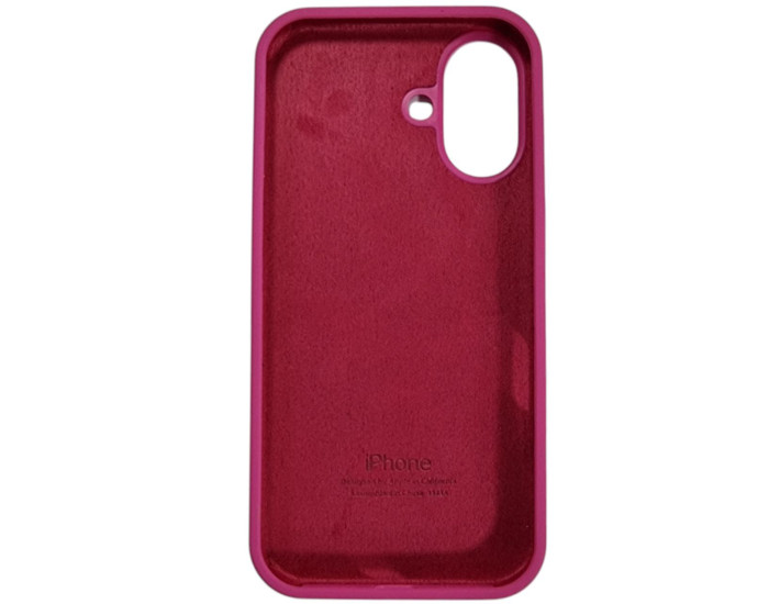 Чехол-силикон оригинал Full Soft Matte iPhone 16 (Малиновый / Dragon Fruit)