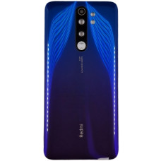 Задняя крышка для Xiaomi Redmi Note 8 Pro, со стеклом камеры синяя (Класс А)